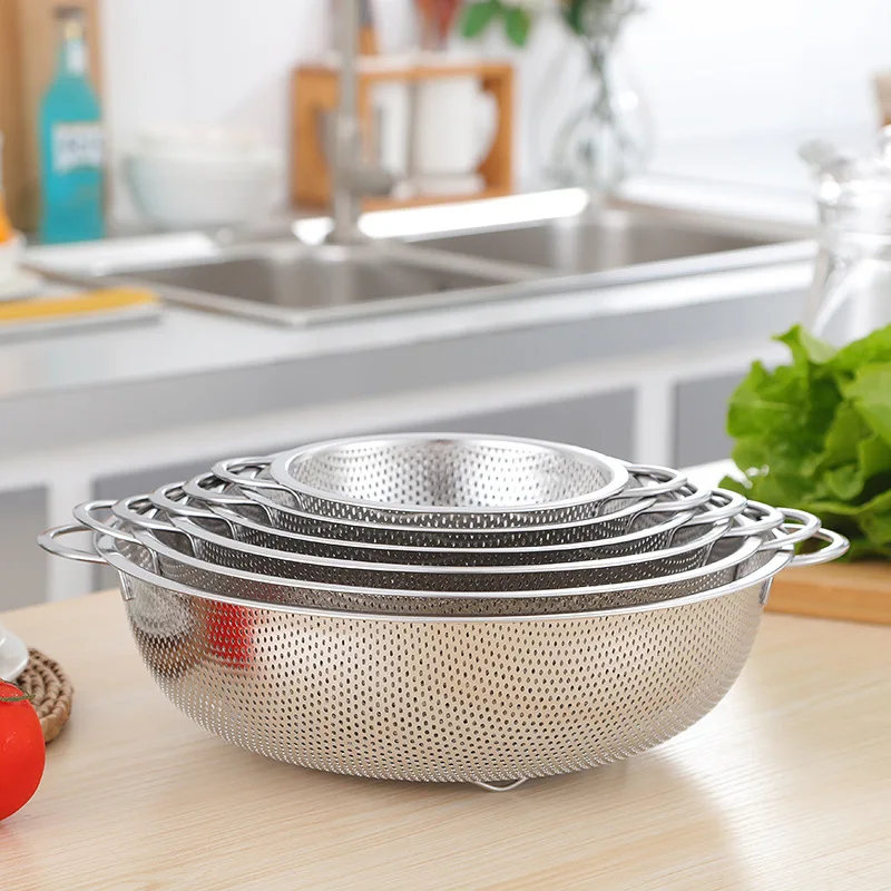 Panier Vapeur Inox 304 - 22 Cm, Avec Poignée Et Pieds, Pour Cuisson à La Vapeur Du Riz, Légumes, Fruits De Mer
