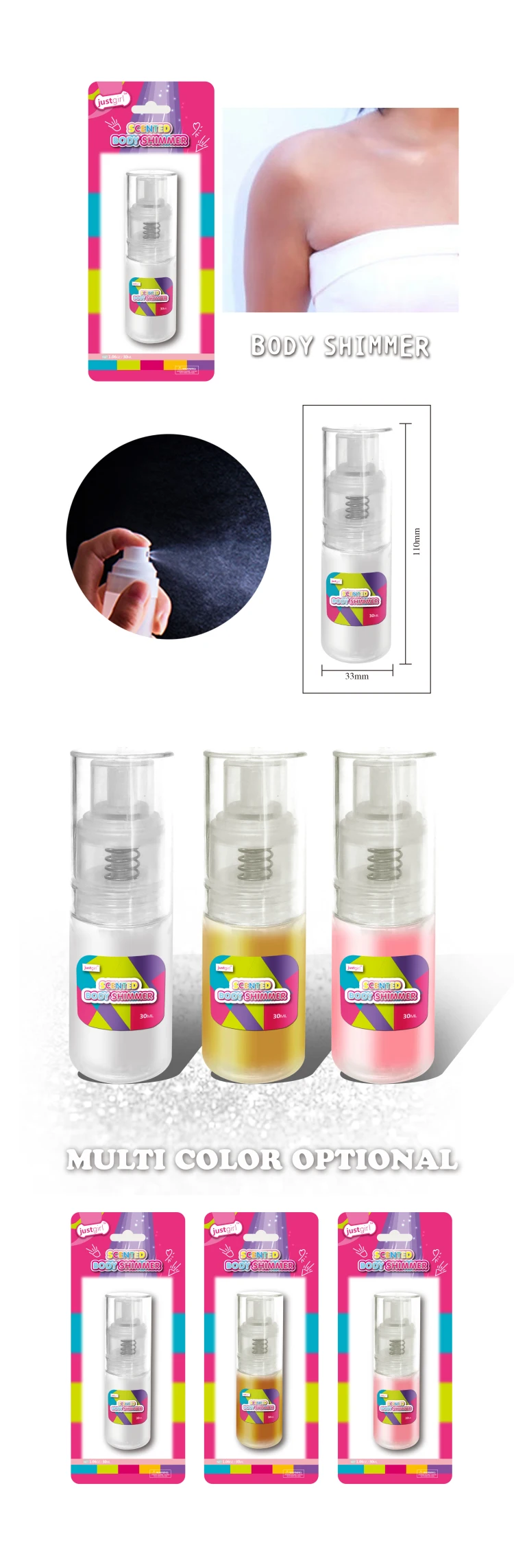 New Scented Body Shimmer Spray Body Glitter Spray Buy Body Shimmer