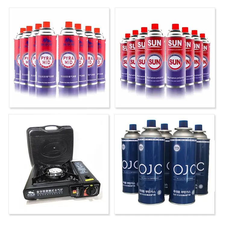 Metal Tinplate Manufacturers Camping Refill Butane Gas Cartridge
