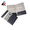 A4 paper file folder with pocket and business slots custom logo