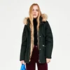 New TRF women's fur effects hooded waterproof parker coat