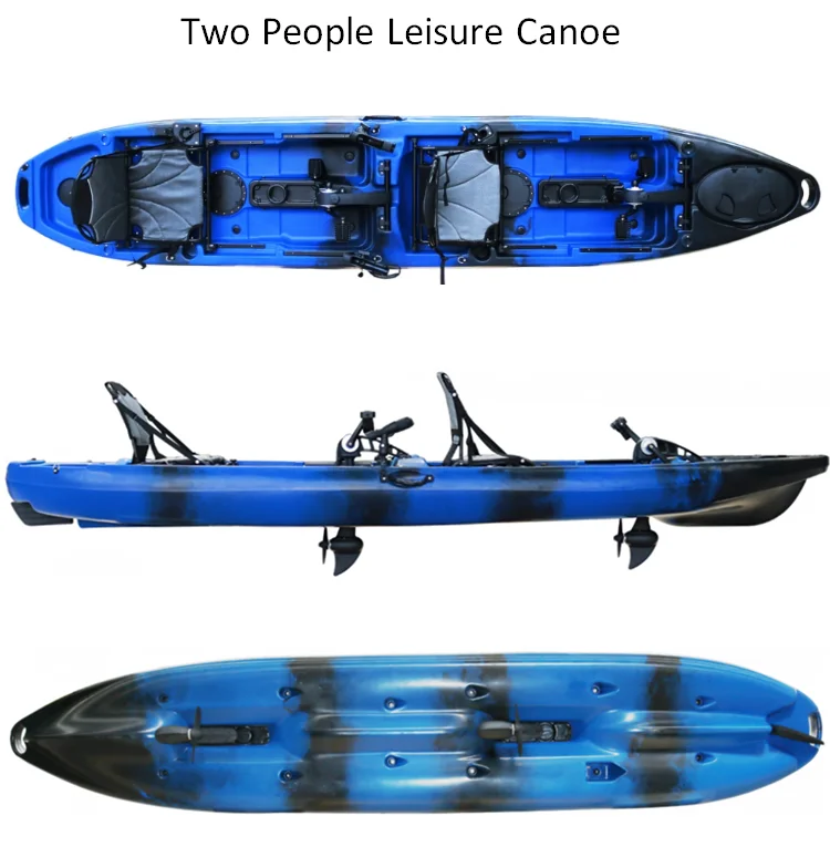 15.7' Tandem 2 Person Kayak Fishing Foot Pedal Leisure