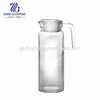 1L cold water glass pitcher machine-pressed glass jug with plastic lid summer drinking ware wholesale high quality stocked jug