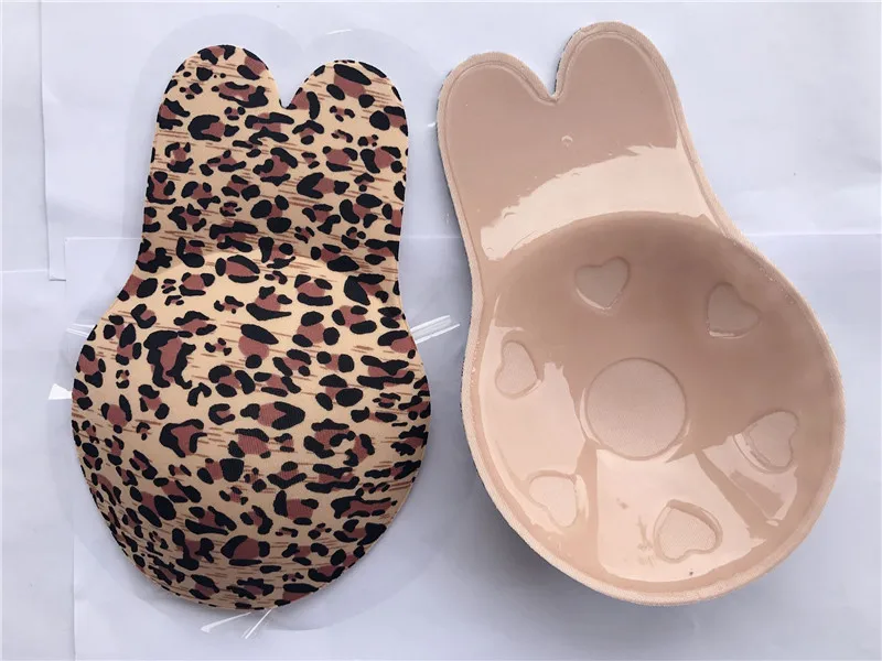 BIG SIZE Women Silicone Self-Adhesive Sticky Bra Strapless Push Up Seamless Invisible Bra Sexy Rabbit Ears Underwear For Wedding