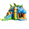 Fun and exciting 3D design hippopotamus jumpy super moonwalk castle inflatable with slide