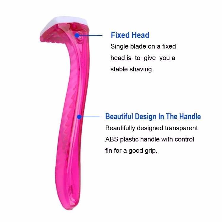 Single Blade Sex Pink Bikini Hair Remover Trimmer Shaver Razor For Lady