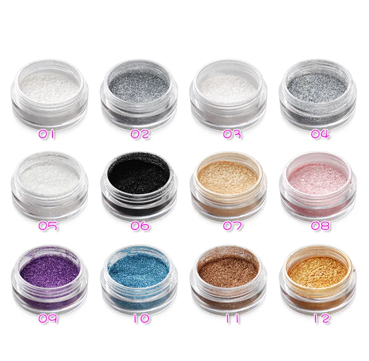 Oem 17 Colors Glitters Single Eye Shadow Diamond Rainbow Make Up