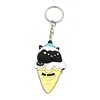 Novel Christmas 2016 Contracted PVC Key Chain 3D PVC Metal World Cup Football Key Chains