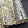 Fashion shining 24*40cm crystal AB diamond with multicolor glass bead sheet crystal rhinestone mesh sheet for decorative