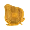 Empty Pear Shape Bamboo Fruit Storage Basket on Tea Table