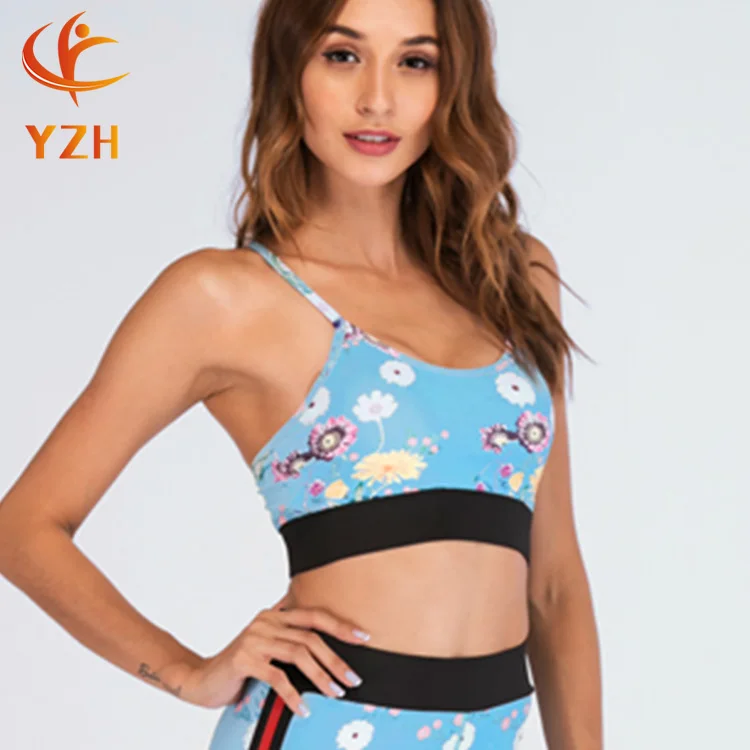 sky blue sports bra