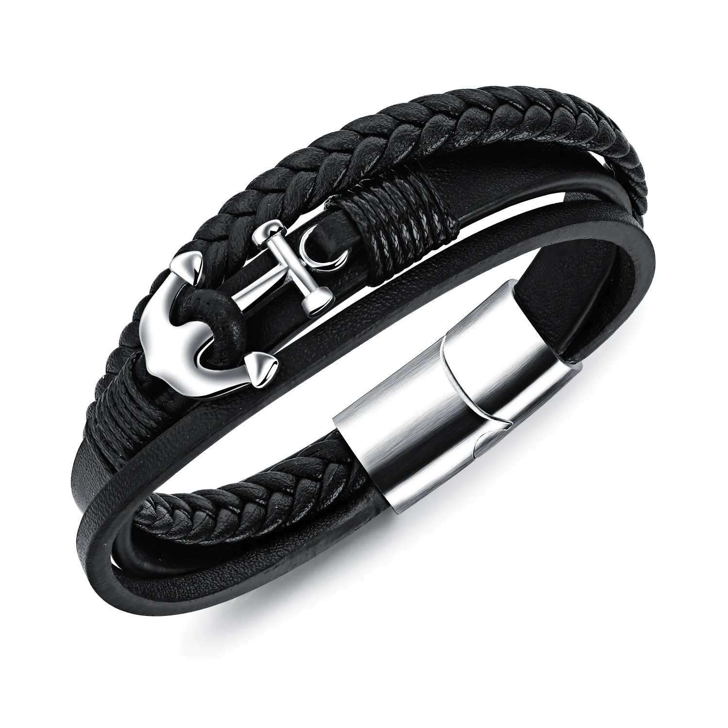 Es Top Sale Leather Bracelet Braided Rope Italian Mens Leather Bracelets For Leather Men ...
