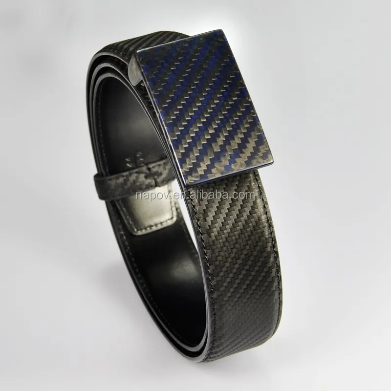 Hot Sale Luxury Carbon Fiber Belts Leather Men Custom Made Carbon Fiber