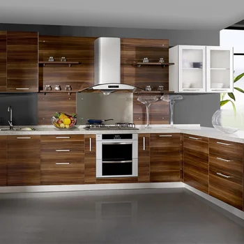 Foshan Factory Modern Zebra Wood Melamine Doors Kitchen Cabinet Foshan Factory Modern Zebra Wood Melamine Doors Kitchen Cabinet