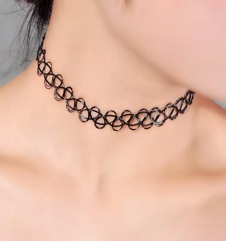 Wholesale Simple Clavicle Choker 12pcs/Set Elastic Fish Wire Necklace Plastic Tattoo Choker Necklace, View Elastic Necklace, GS Product Details from Yiwu Green Shine Arts & Crafts Co., on Alibaba.com