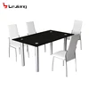 Free Sample Modern Glass Round Kitchen Table Set