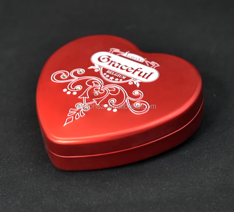 Hot New Products Heart Shape Chocolates Candy Tin Box For Decoration
