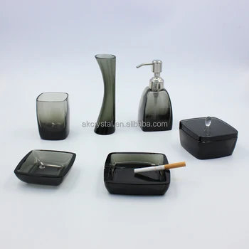 Hotel Or Home Decoration Por Black Crystal Gl Bathroom Accessories Sets Cleararence Set Hotel Or Home Decoration Por Black Crystal Gl Bathroom Accessories Sets Cleararence Set
