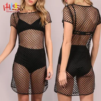 mesh dress beach cover up