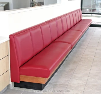 red leather booth