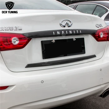 Q50 Carbon Fiber Rear Trunk Trim Cover For Infiniti Q50s Q50 Carbon Fiber Rear Trunk Trim Cover For Infiniti Q50s Overlay With Logo