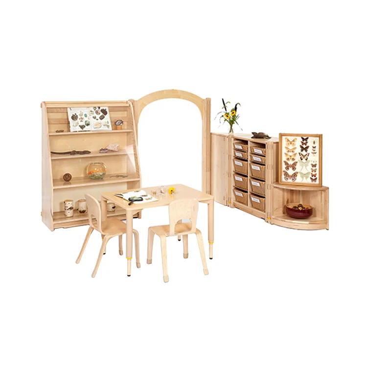 Professionally Customized Kids Kindergarten Montessori Furniture Set Children Wooden Daycare