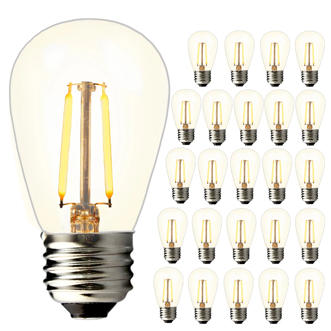 Amazon Hot Sale 25 pack S14 Vintage Edison Light Incandescent Replacement LED Filament Bulb