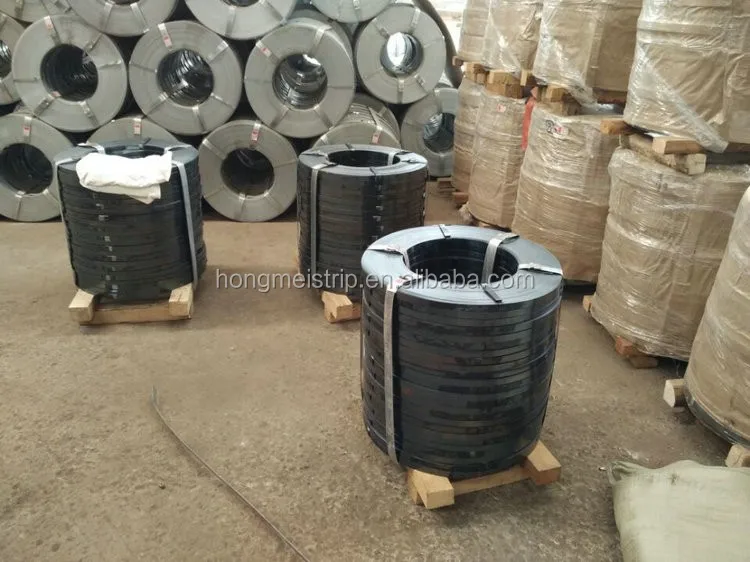 Tianjin supply export quality steel strapping coil blue steel packing strip Q235 factory