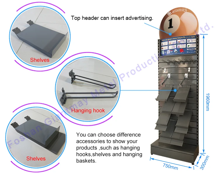 Hardware Metal Steel Slatwall Shelving Unit Hand Power Tool Accessories