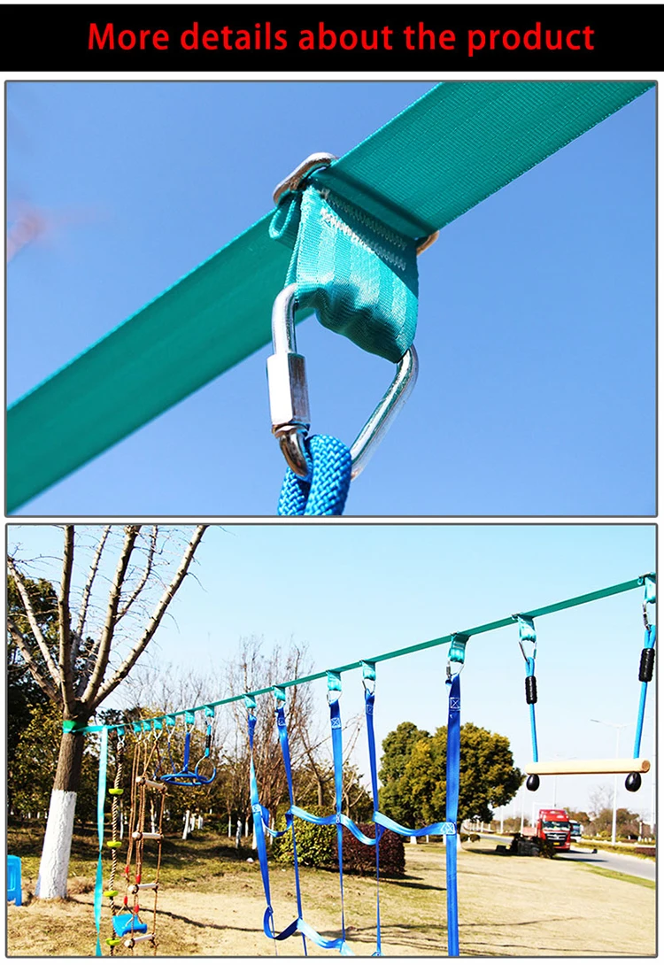 Gym Slackline Obstacle Course For Kids With 7 Hanging Obstcles Buy