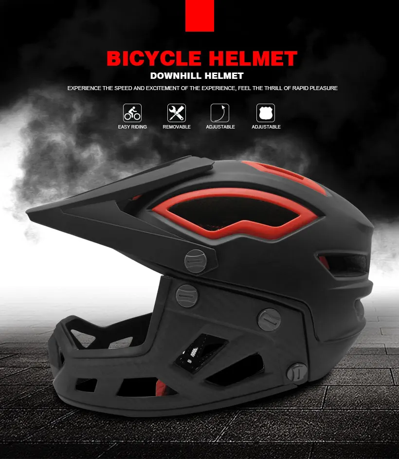 2018 full new design downhill helmet for adults