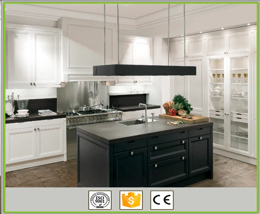 High Quality Modern White Color Solid Kitchen Cabinet, Wooden Cupboard