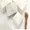 Hot sale customized size wedding 300gsm paper marble gift box packaging