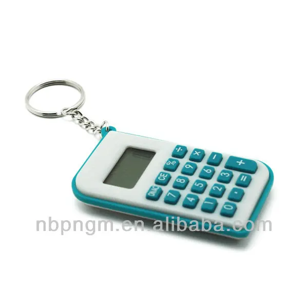 Calcolatrice Portachiavi Mini - Display 8 Cifre, Portatile, Per Bambini E Studenti (Viola)