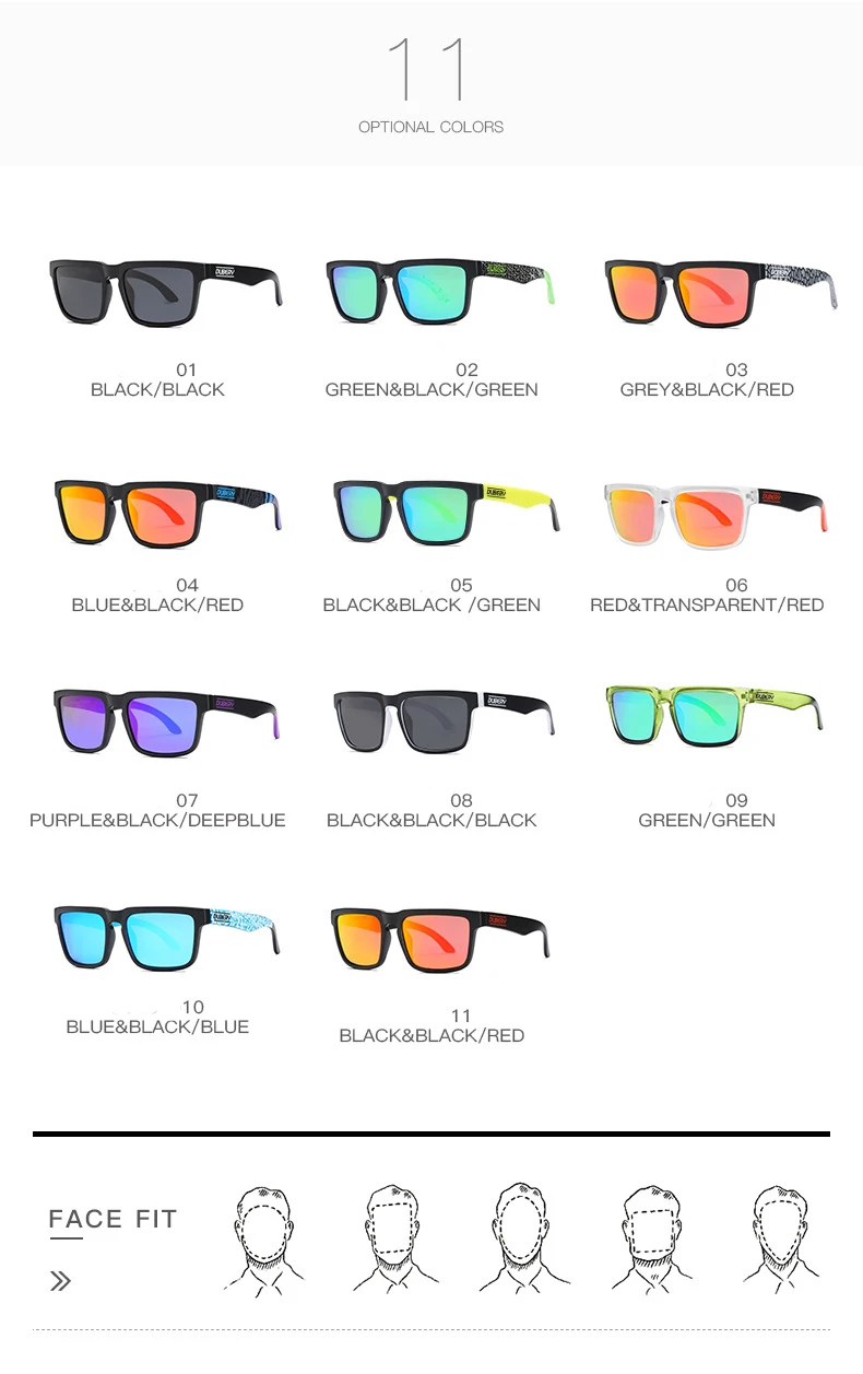 DUBERY Polarisiert Sonnenbrillen Retro Fahren Sports Pilotenbrille UV400 DHL 