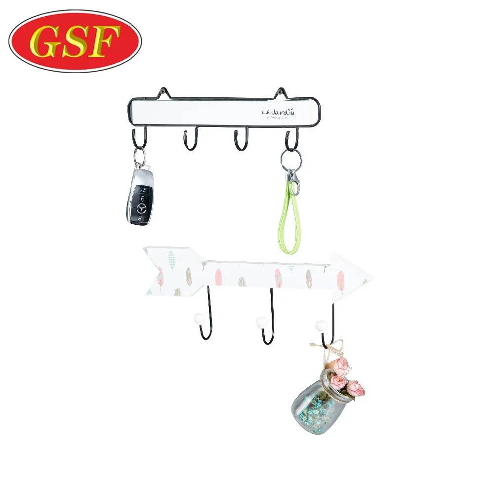 Cheap Design Multifunction Mdf+iron Wall Key Rack Wall Hooks Buy Key