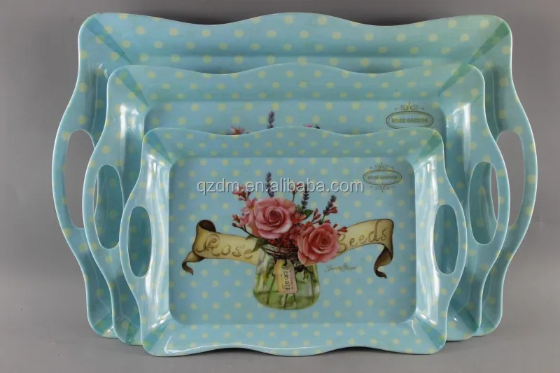 3pcs Melamine Serving tray set ,Food tray