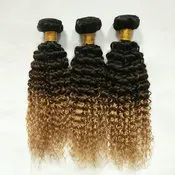  Jerry Curl three tone human hair