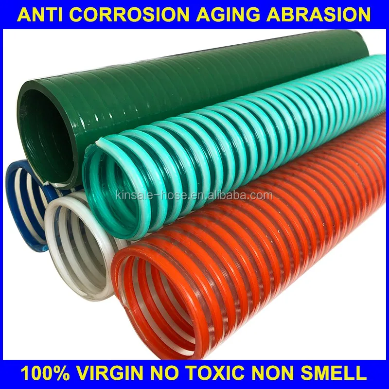 China Supply Corrugated 4 Inch Flexible Pvc Irrigation Suction Hose