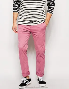 pink color jeans