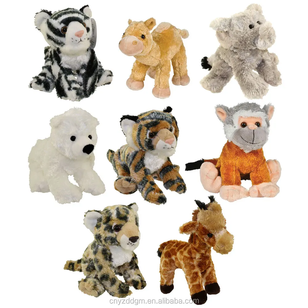 Camel Tigers Leopard Mini Wild Animal Soft Toys Meerkat Monkey Farm Plush Animal Toy Set Buy