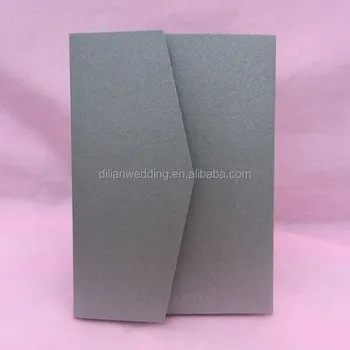 Silver Pocket Wedding Invitation Envelope Silver Pocket Wedding Invitation Envelope
