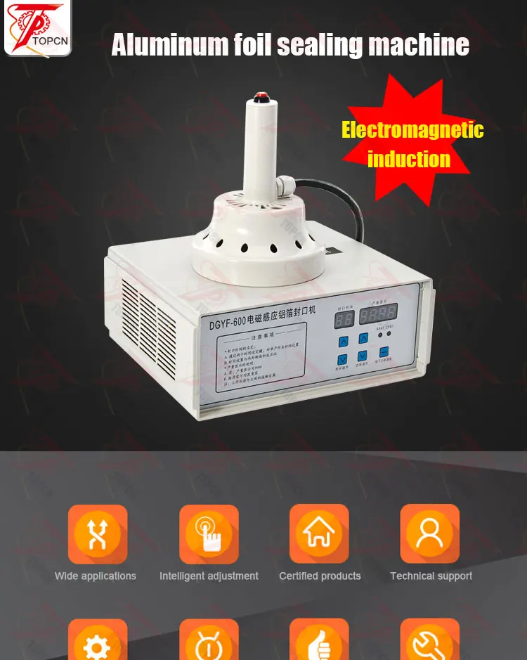 Induction Aluminum Foil Sealing Glass Jar Plastic