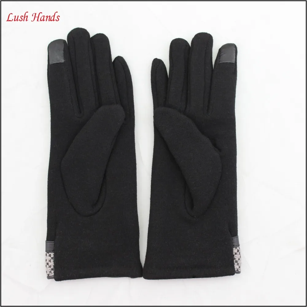 New ladies winter warm black glove ladies wool winter warm touch screen