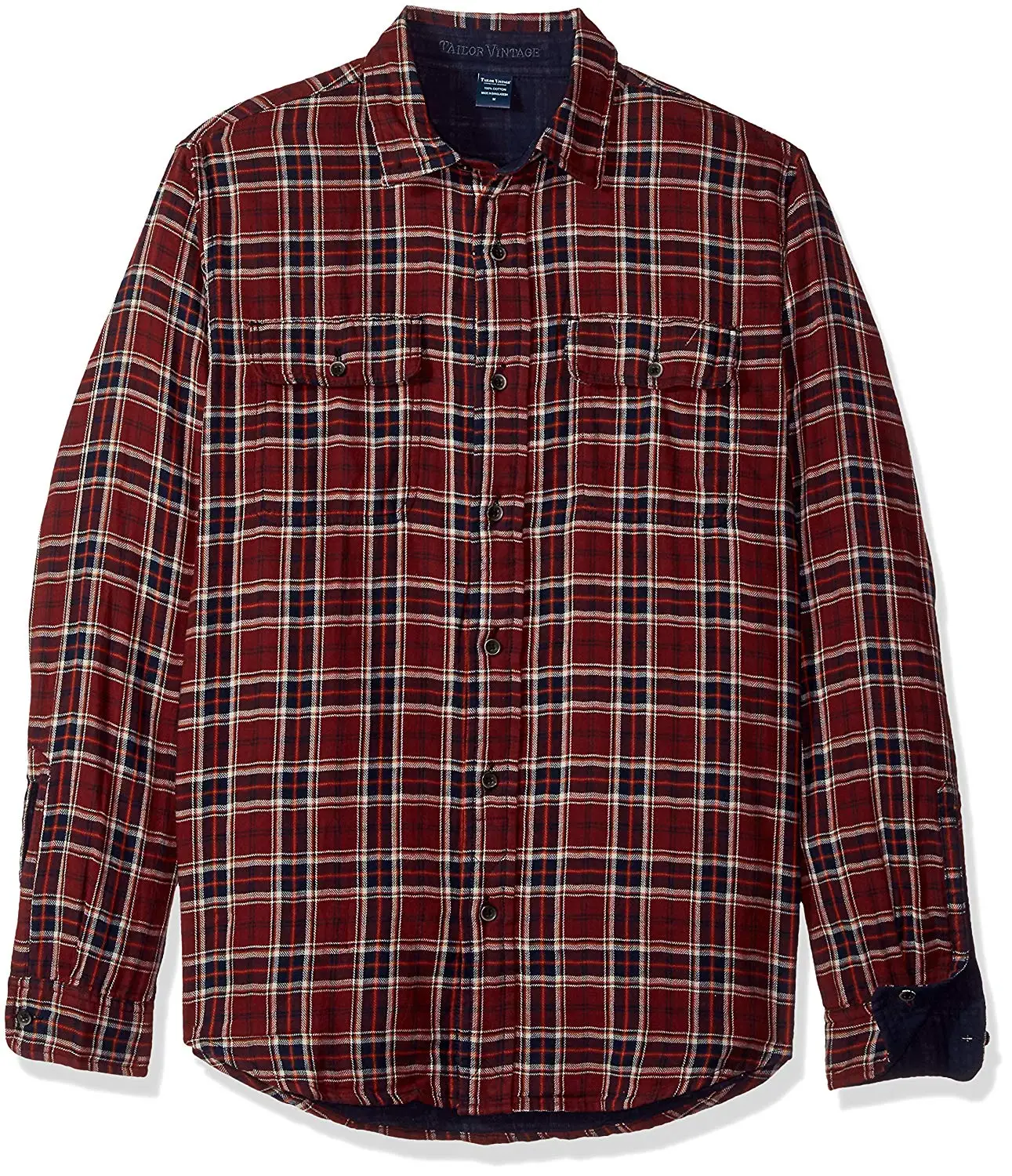 Olde School by Tailor Vintage Mens Reversible Woven Button Down Shirt