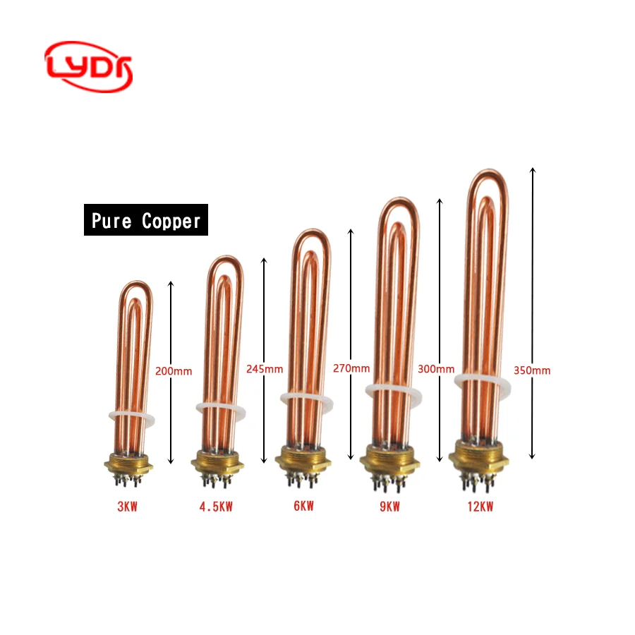 Lydr Flange Thread Instant Heating Element 12v 24v Dc Water Heater