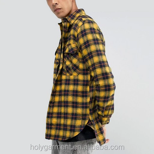 yellow flannel with hood