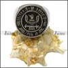 Solemn Silver High Polishing United States Navy Circled Anchor Falcon Eagle Round Signet Ring
