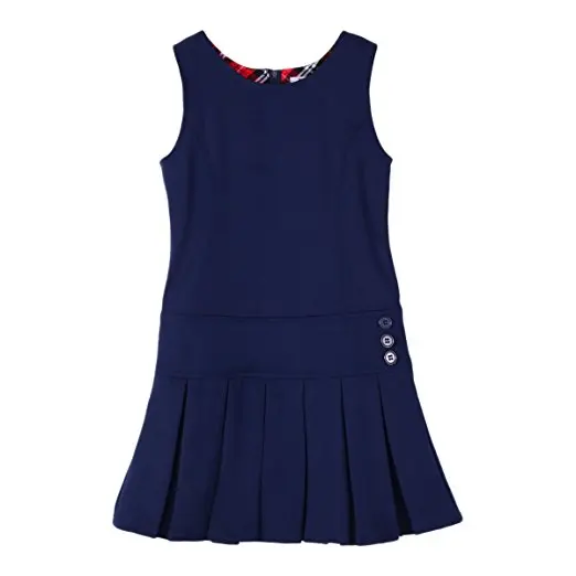 blue school pinafore dress