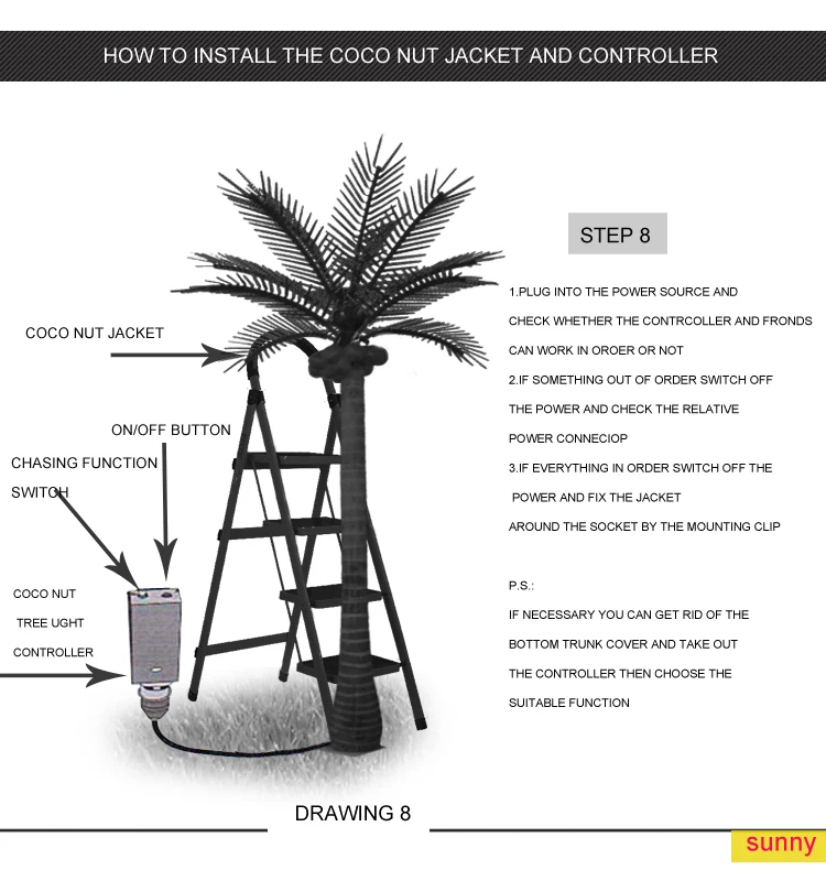 Led Coconut Tree Light